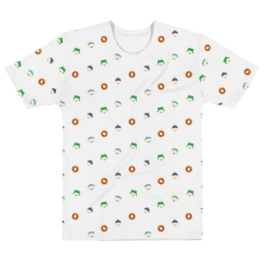 South Park Character Faces Adult All-Over Print T-Shirt