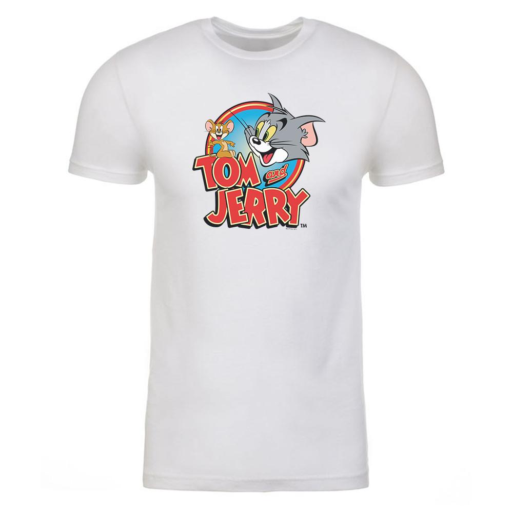 Tom and Jerry Logo Adult Short Sleeve T-Shirt
