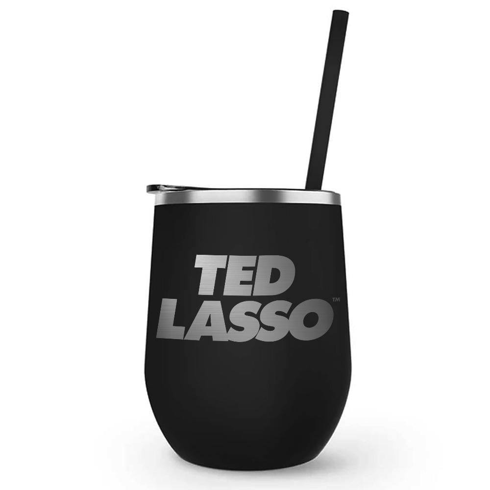 Ted Lasso Logo Laser Engraved Wine Tumbler with Straw
