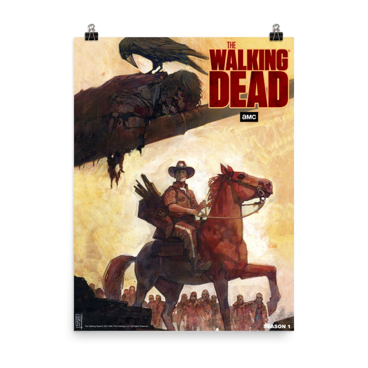 11 WEEKS OF TWD – SEASON 1 BY ALEX MALEEV – Premium Satin Poster