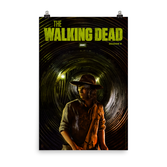 11 Weeks of TWD – Season 8 by Micheline Pitt Premium Satin Poster