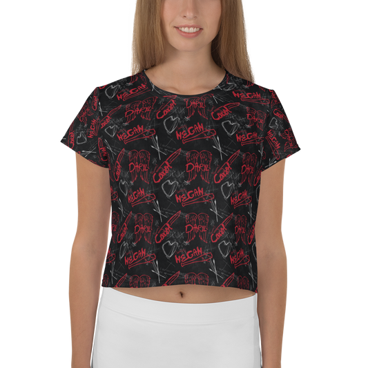 The Walking Dead Edge Women's All-Over Print Crop T-Shirt
