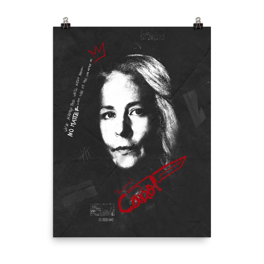 The Walking Dead Carol Graffiti Premium Satin Poster