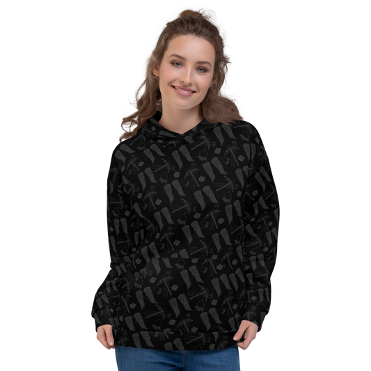 The Walking Dead Icons All-Over Print Adult Hooded Sweatshirt