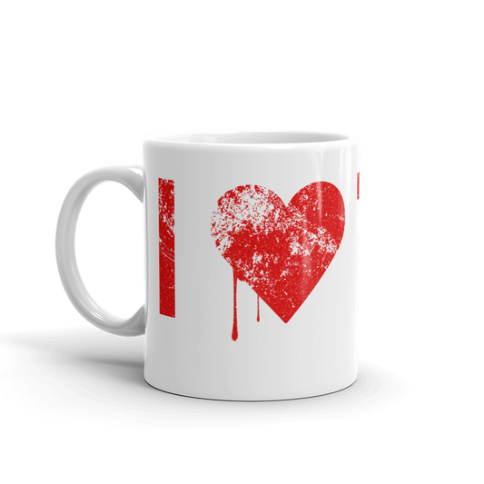 The Walking Dead I Heart TWD White Mug