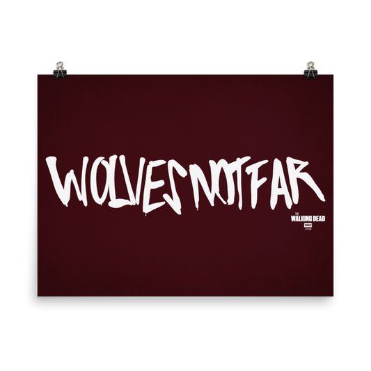 The Walking Dead Wolves Not Far Premium Satin Poster