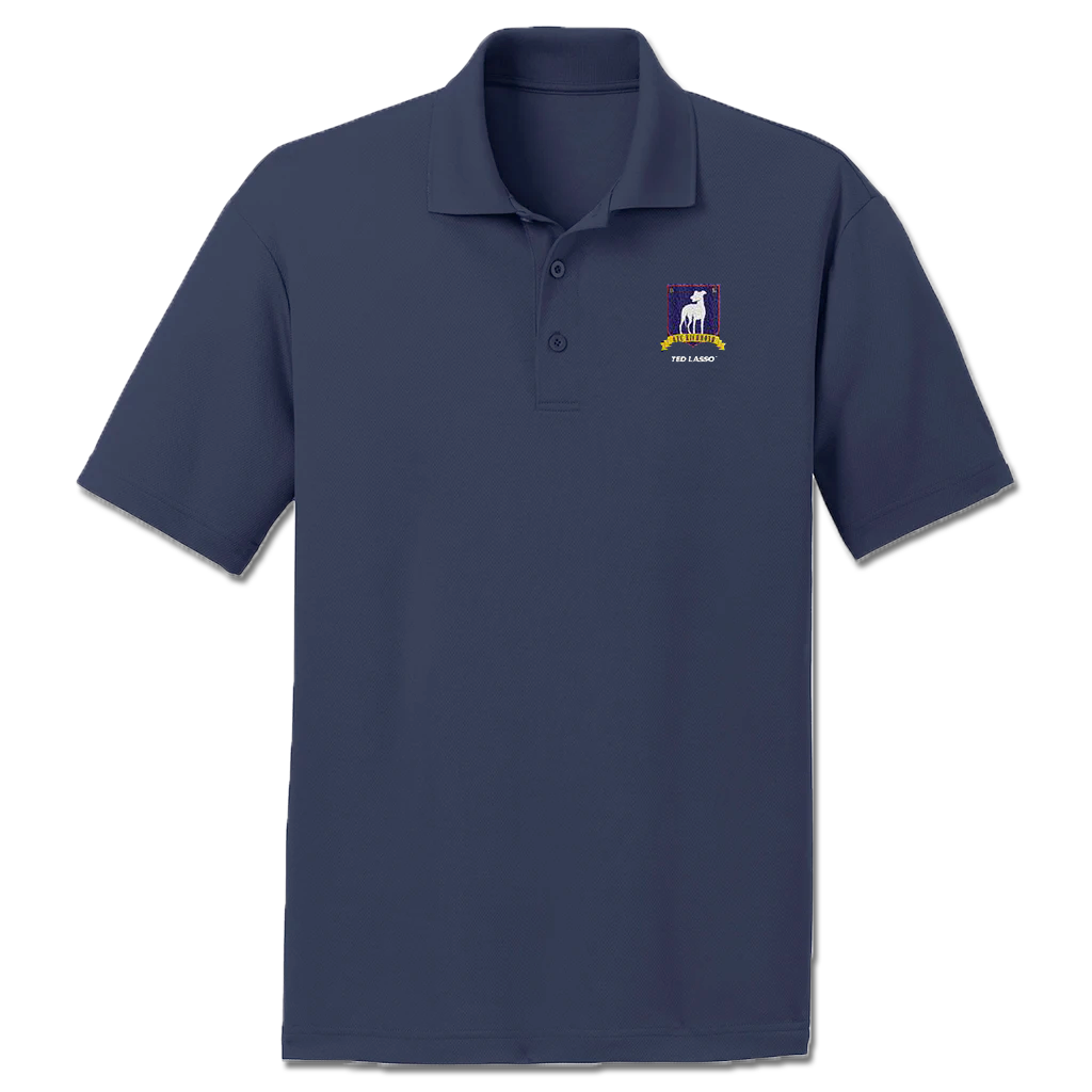 Ted Lasso A.F.C. Richmond Crest Men's Embroidered Polo Navy