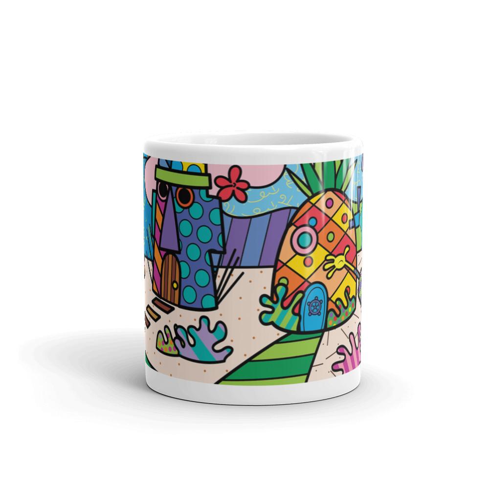 SpongeBob SquarePants Britto White Mug - SpongeBob SquarePants Official Shop