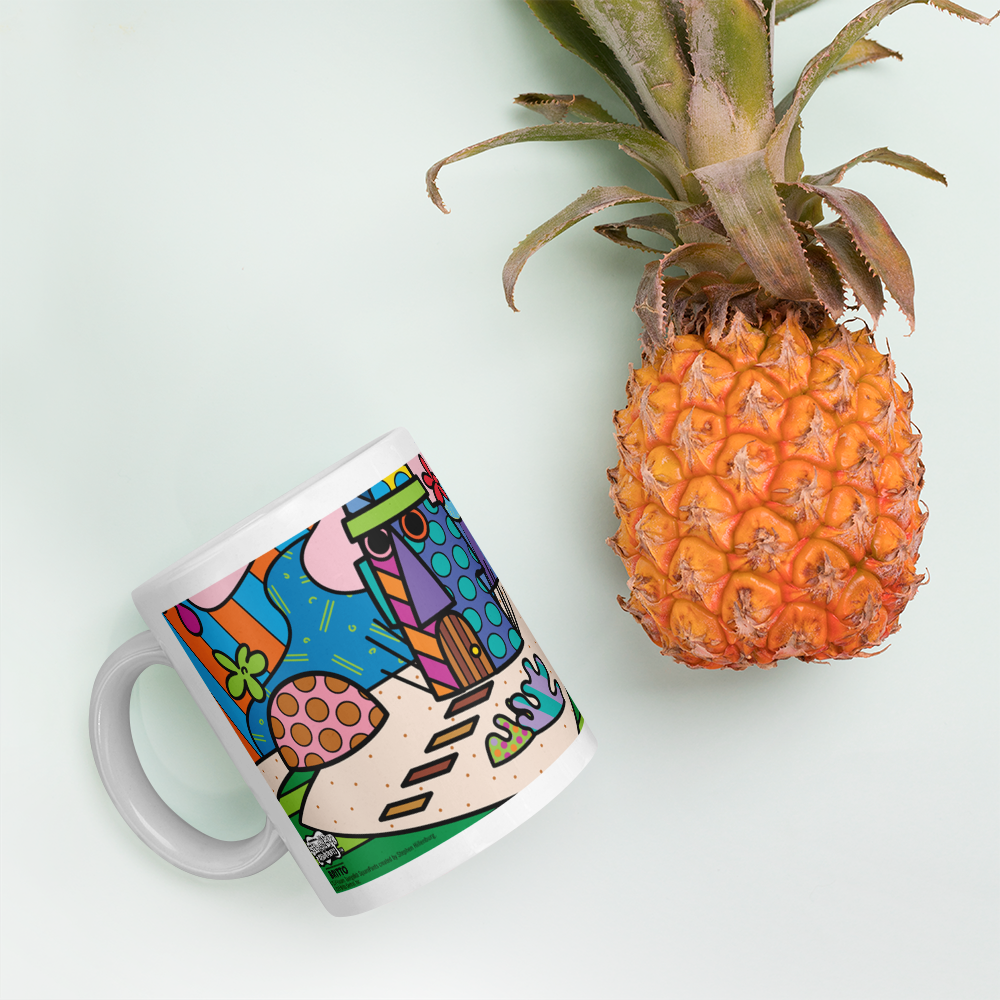 SpongeBob SquarePants Britto White Mug - SpongeBob SquarePants Official Shop