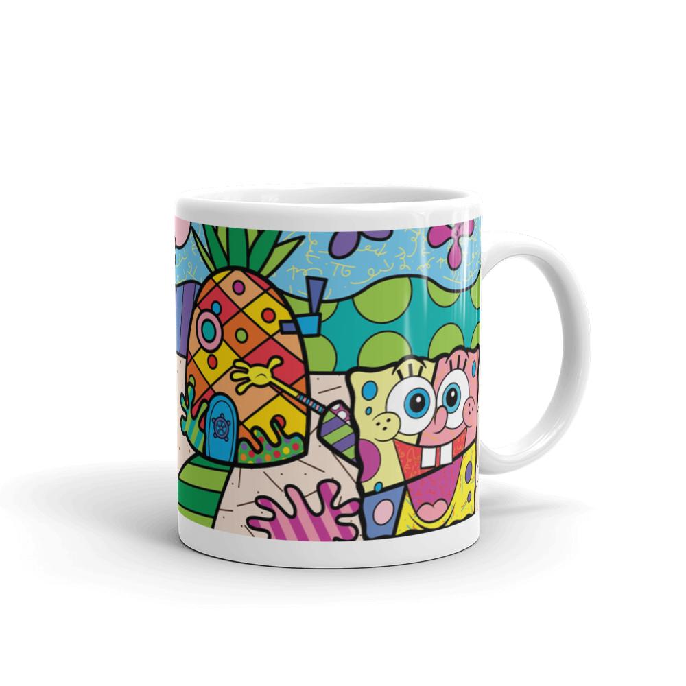 SpongeBob SquarePants Britto White Mug - SpongeBob SquarePants Official Shop