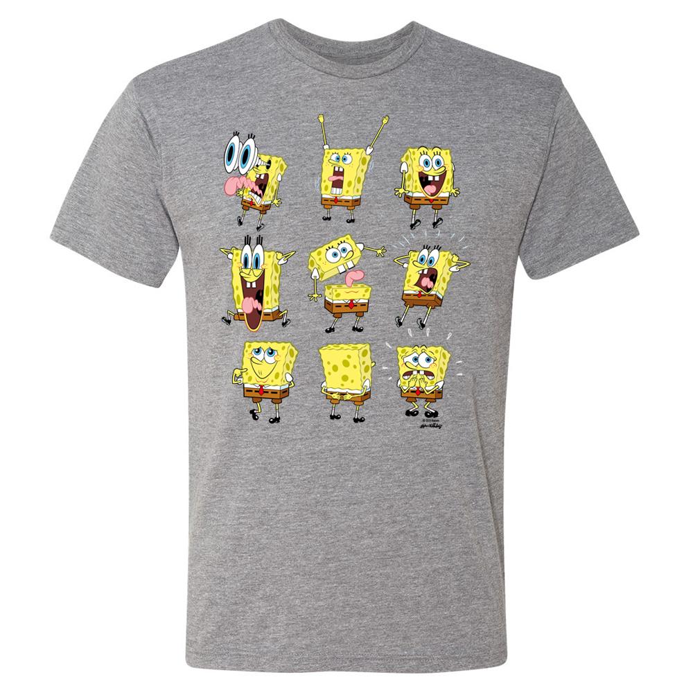 SpongeBob SquarePants Feelin' Moody Tri-Blend Short Sleeve T-Shirt