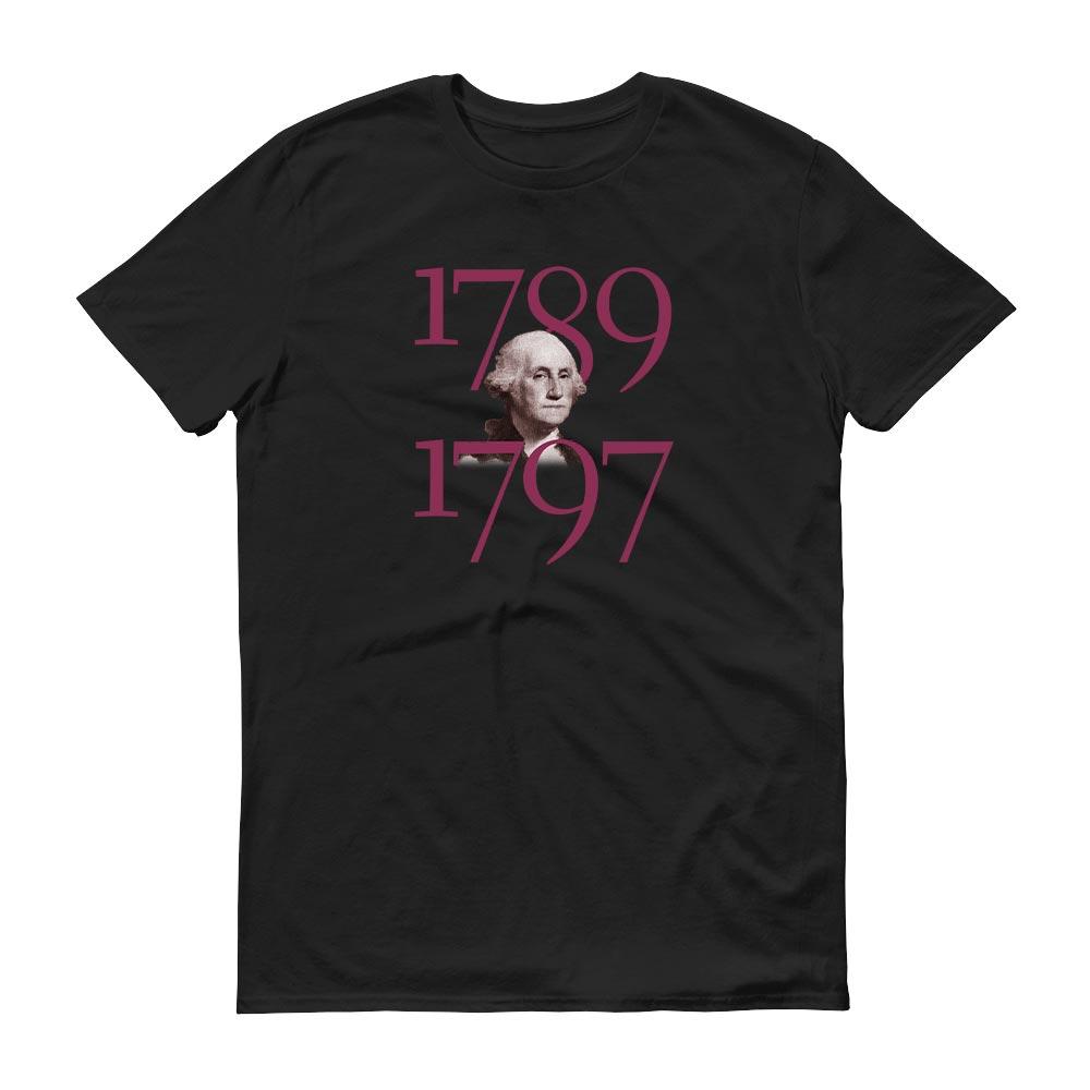 George Washington Liberty When It Begins To Take Root Quote and Portrait Adult Short Sleeve T-Shirt