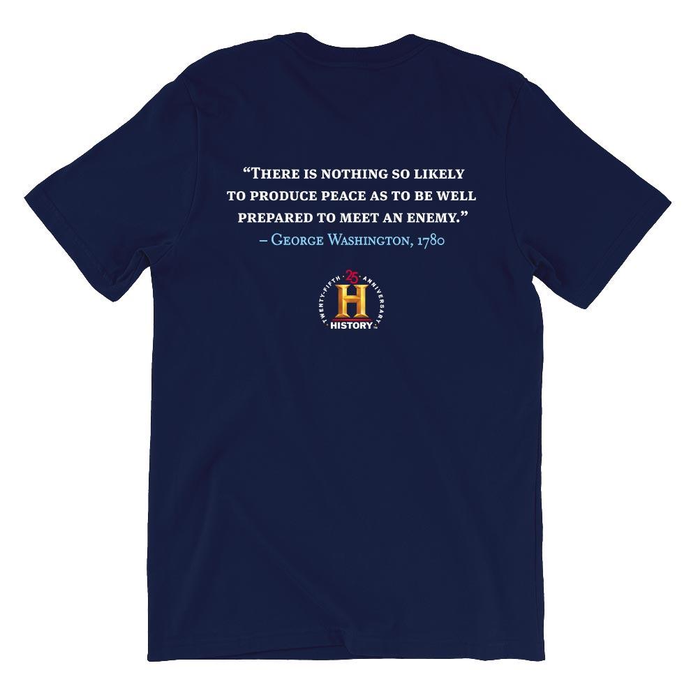 George Washington Produce Peace Quote and Portrait Adult Short Sleeve T-Shirt