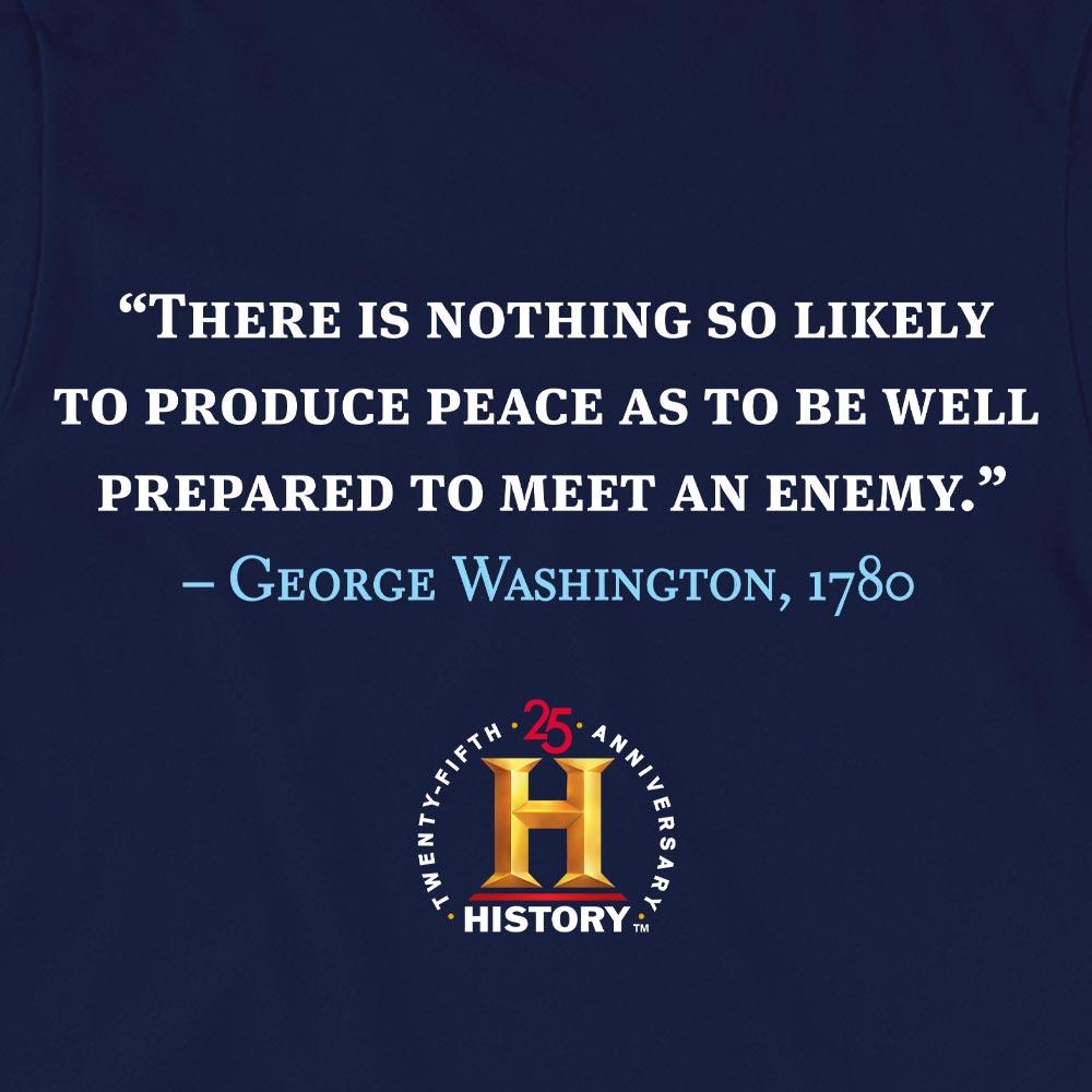 George Washington Produce Peace Quote and Portrait Adult Short Sleeve T-Shirt