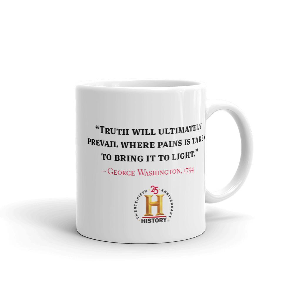 George Washington Truth Will Prevail White Mug