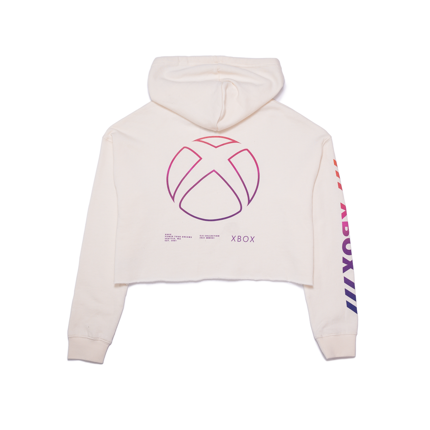 Xbox Summer Wave Cream Women's Crop Hoodie