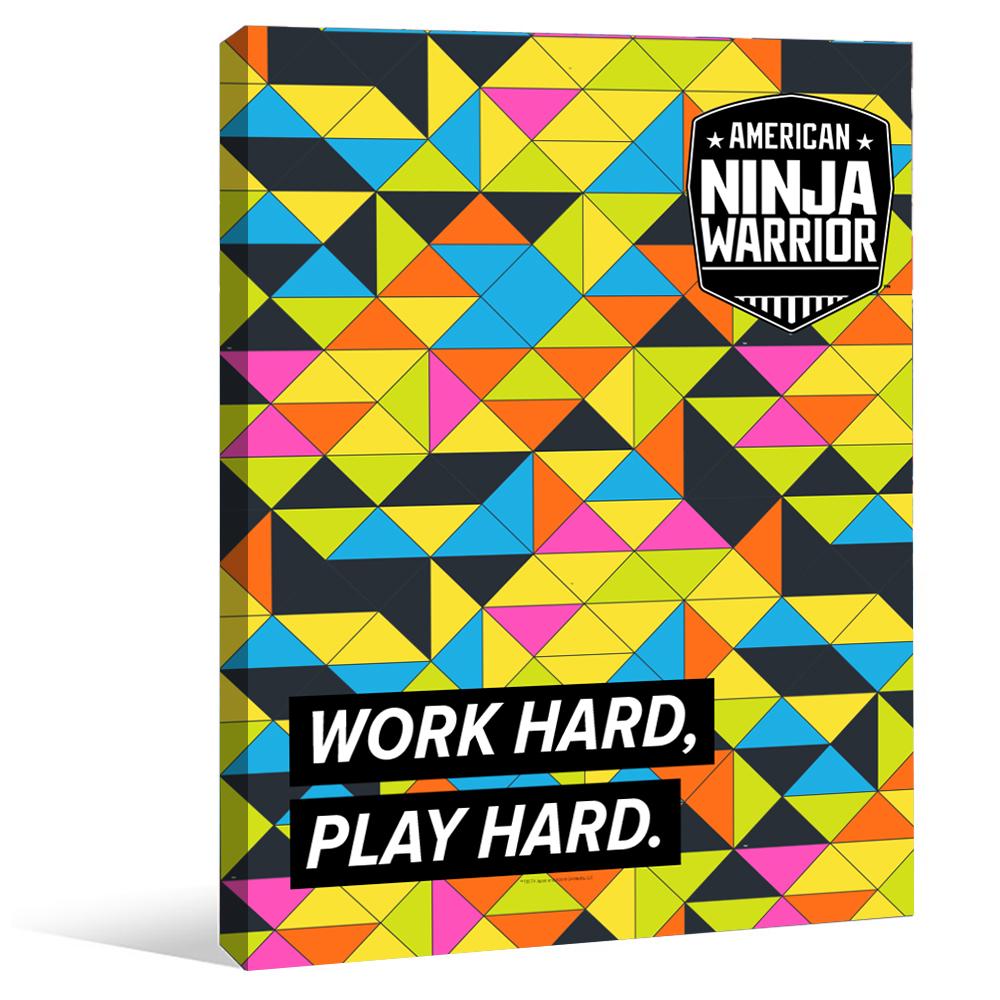 American Ninja Warrior Work Hard Play Hard Wall Art