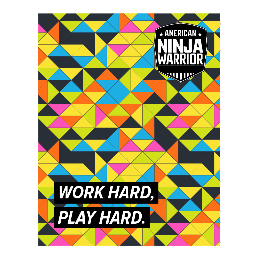 American Ninja Warrior Work Hard Play Hard Wall Art