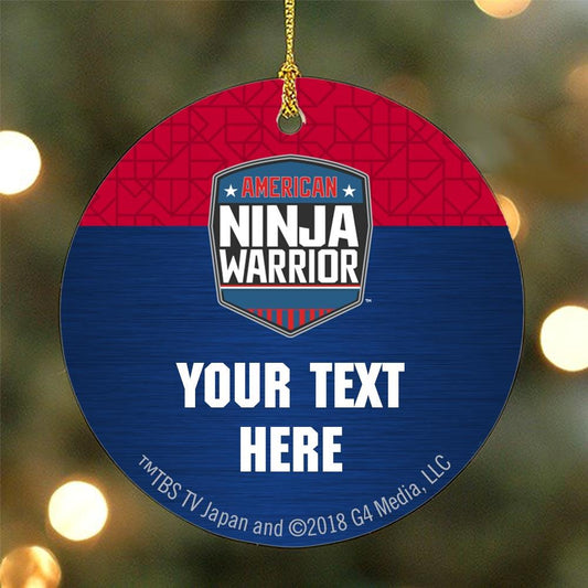 Personalized American Ninja Warrior Patterned Ornament