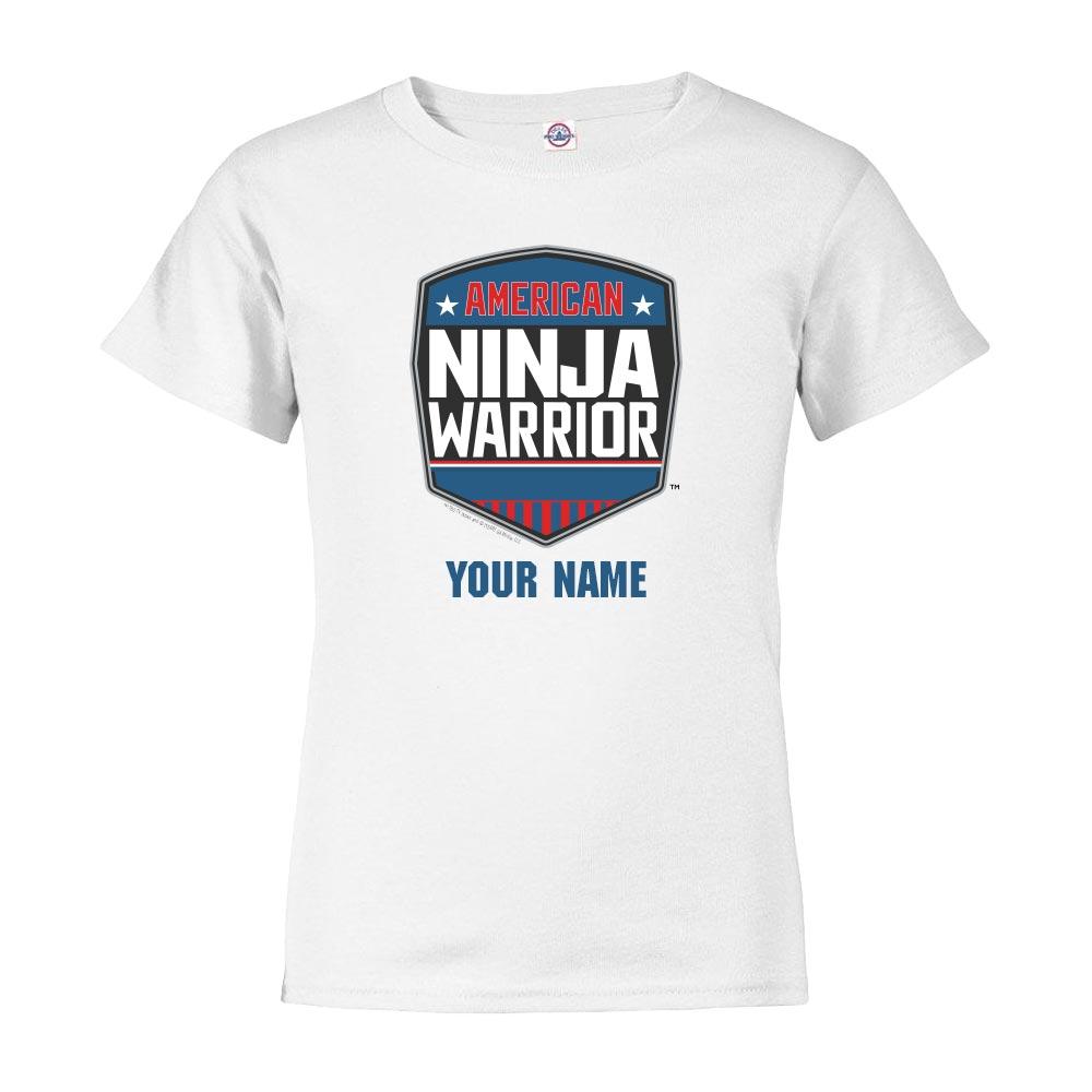 Personalized American Ninja Warrior Logo Toddler Short Sleeve T-Shirt