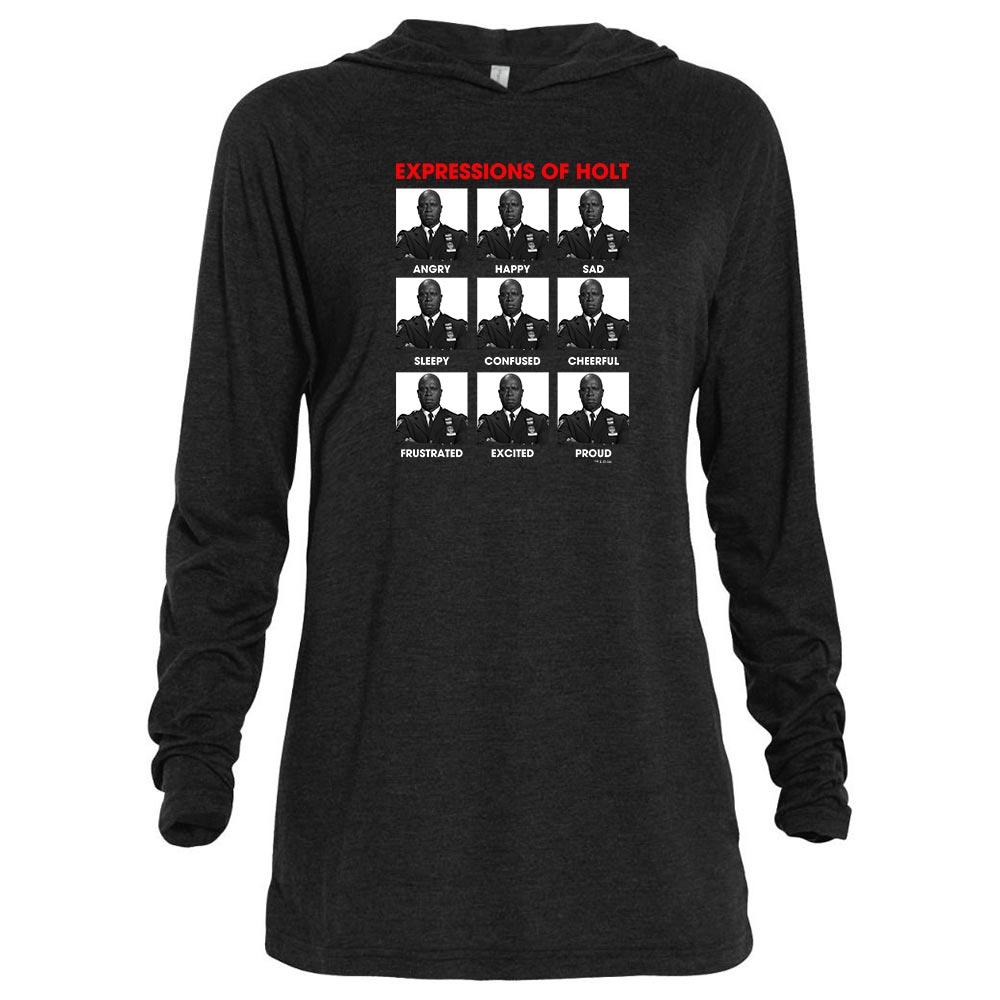 Brooklyn Nine-Nine Expressions of Holt Tri-Blend Raglan Hoodie