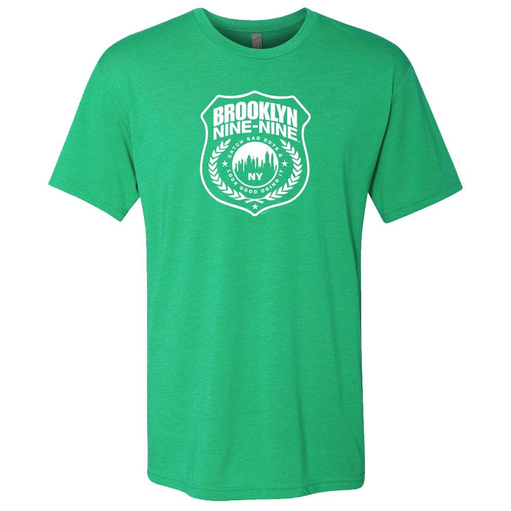 Brooklyn Nine-Nine Badge St. Patrick's Day Men's Tri-Blend Short Sleeve T-Shirt