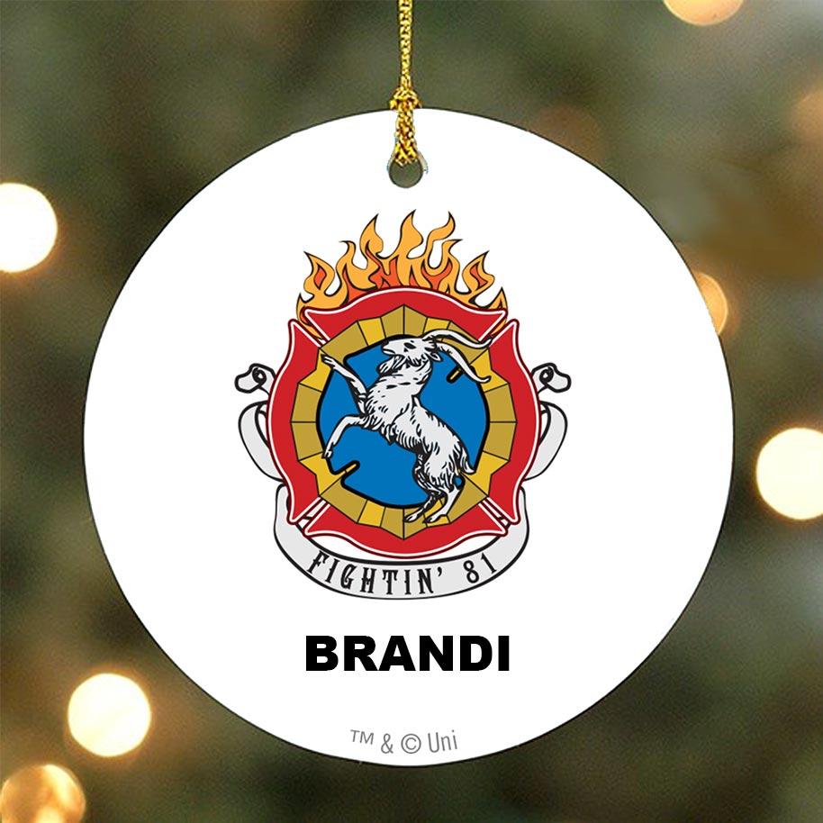 Personalized Chicago Fire Fightin' 81 Double-Sided Ornament