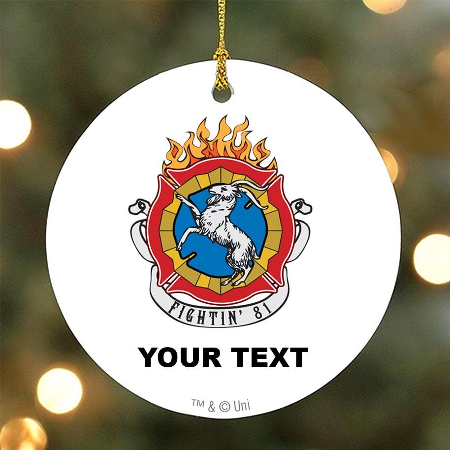 Personalized Chicago Fire Fightin' 81 Double-Sided Ornament