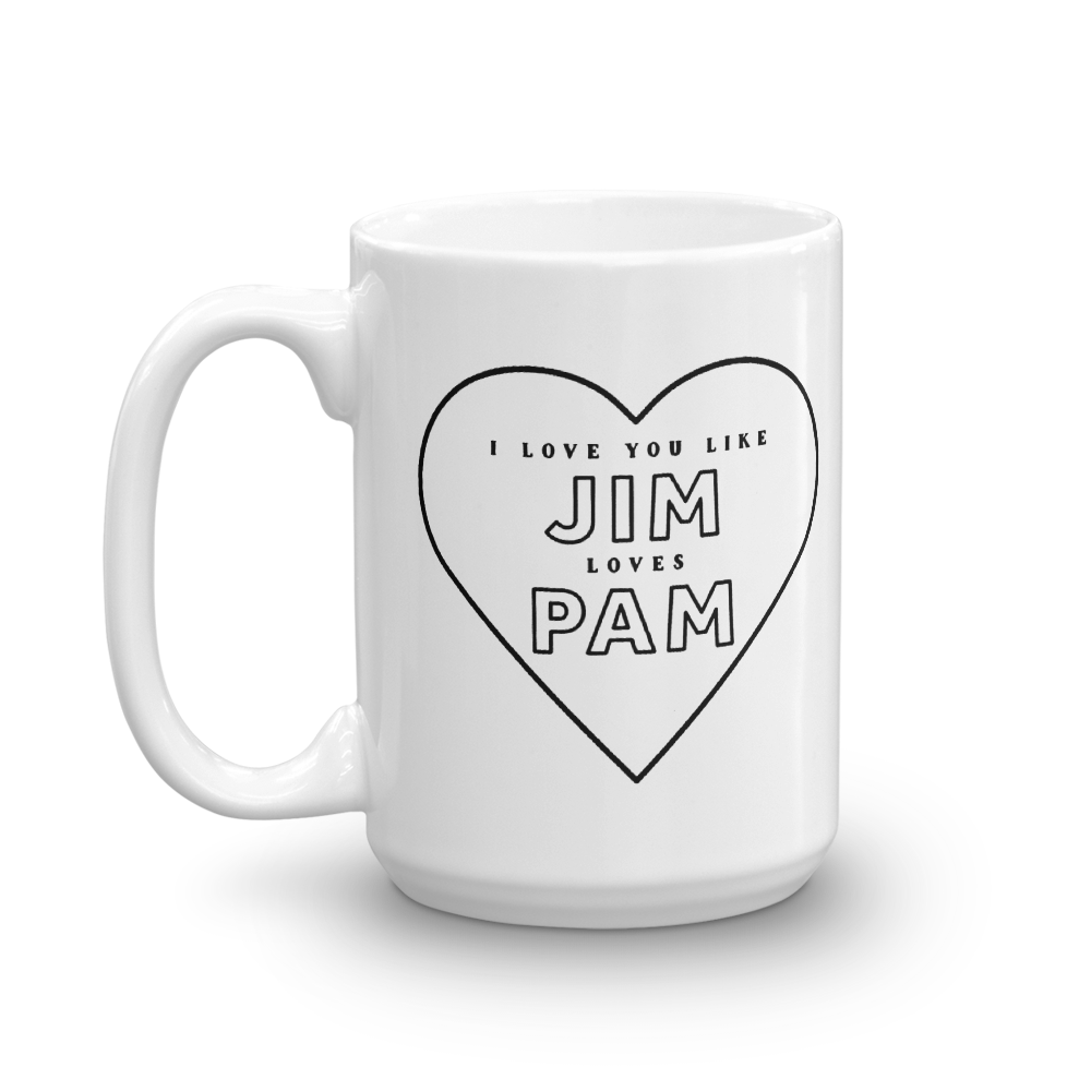 The Office Jim and Pam Roof Date White Mug