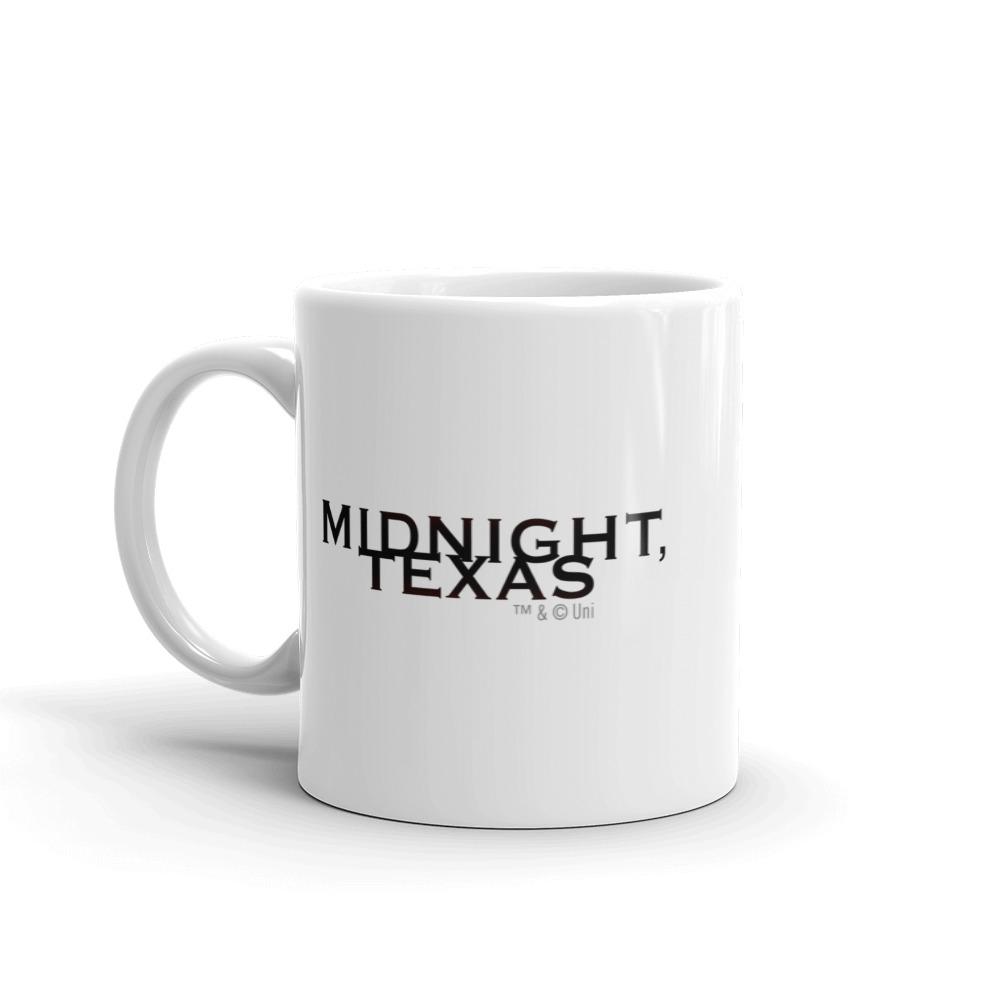 Midnight Texas Road Sign White Mug