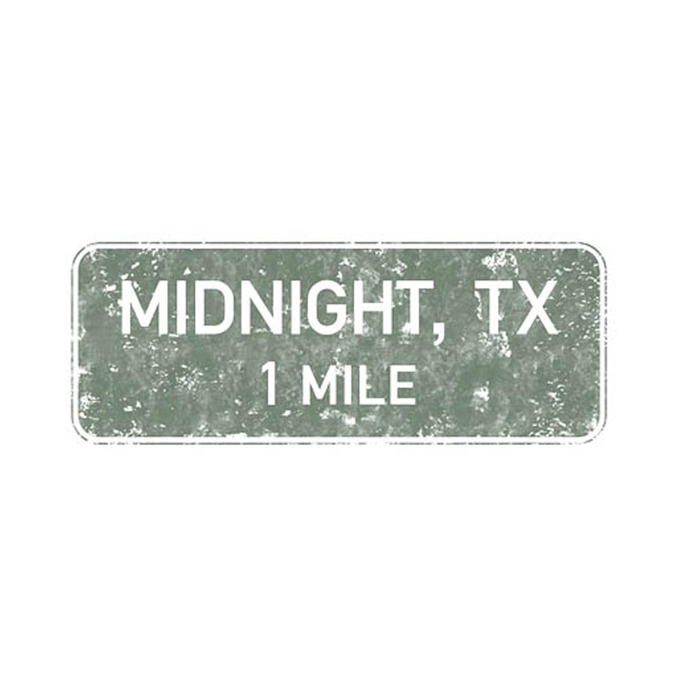 Midnight Texas Road Sign White Mug