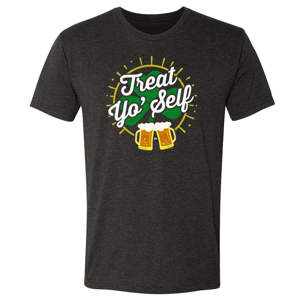Parks and Recreation Treat Yo' Self St. Patrick's Day Men's Tri-Blend Short Sleeve T-Shirt