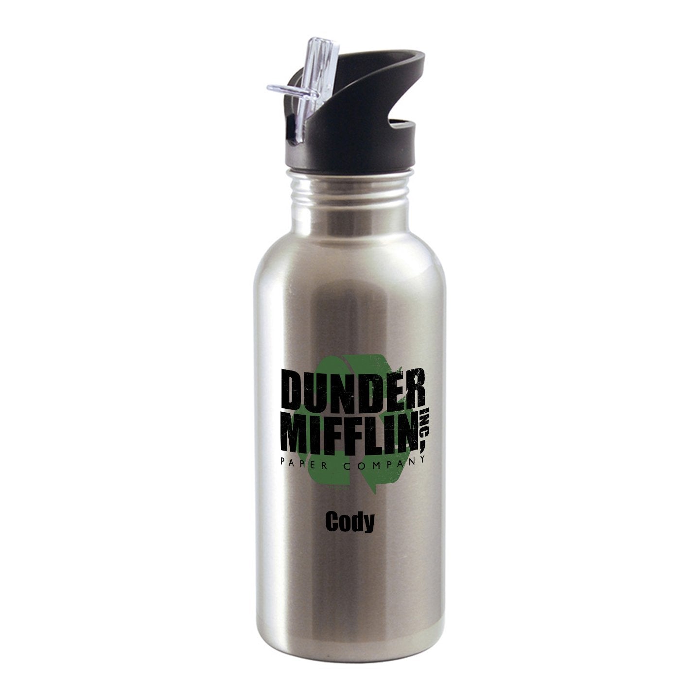 The Office Personalized Dunder Mifflin Recycle Stainless Steel Water Bottle