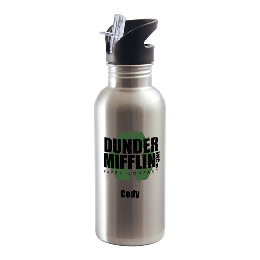 The Office Personalized Dunder Mifflin Recycle Stainless Steel Water Bottle