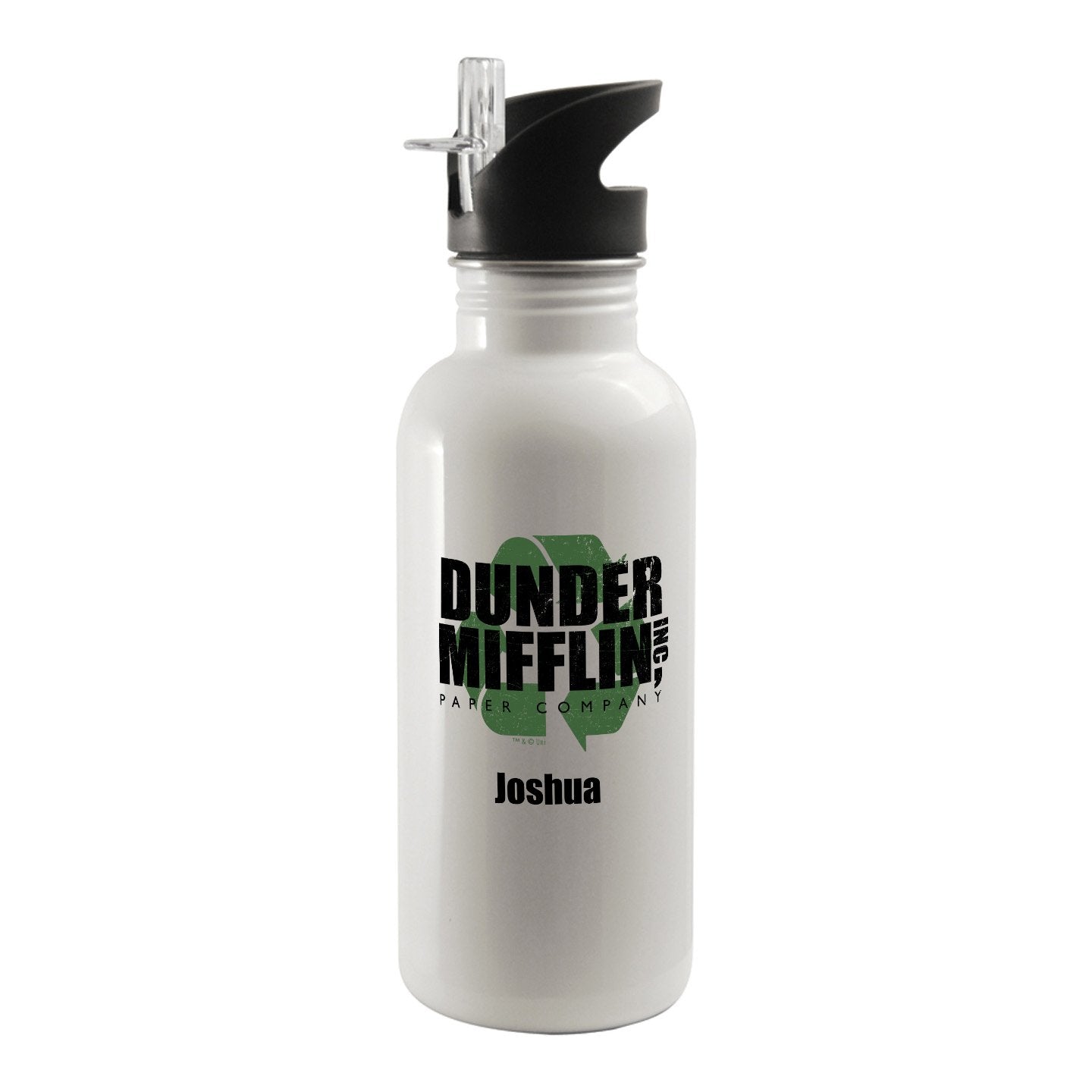 Personalized The Office Dunder Mifflin Recycle Water Bottle