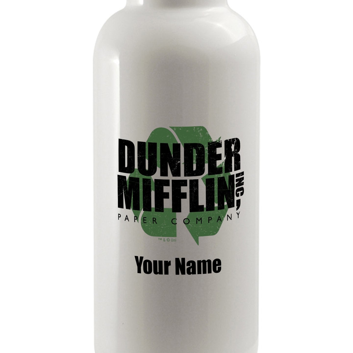 Personalized The Office Dunder Mifflin Recycle Water Bottle