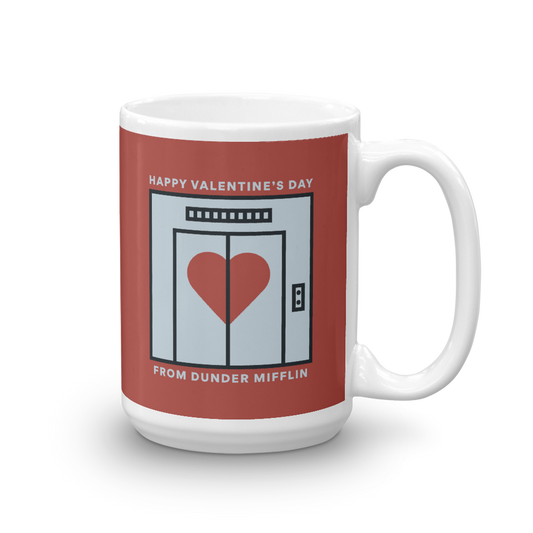The Office Dunder Mifflin Valentine's Day White Mug