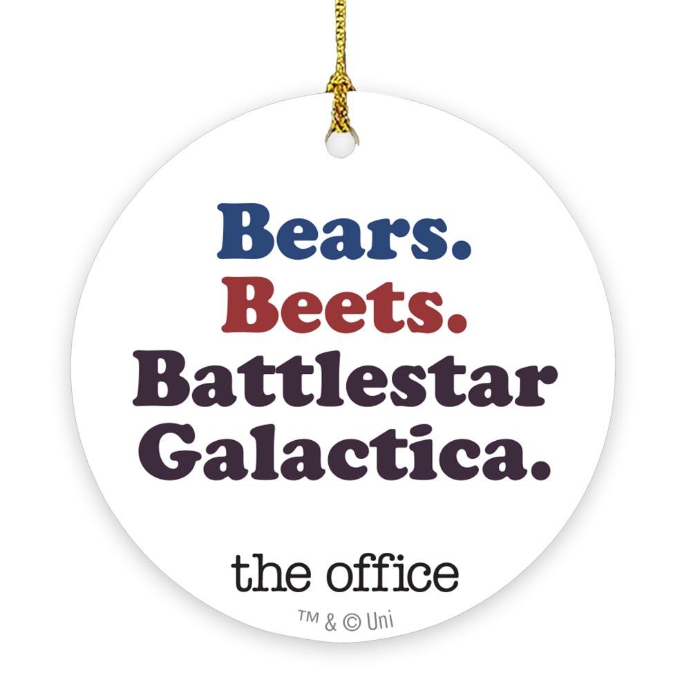 The Office Bears. Beets. Battlestar Galactica Ornament