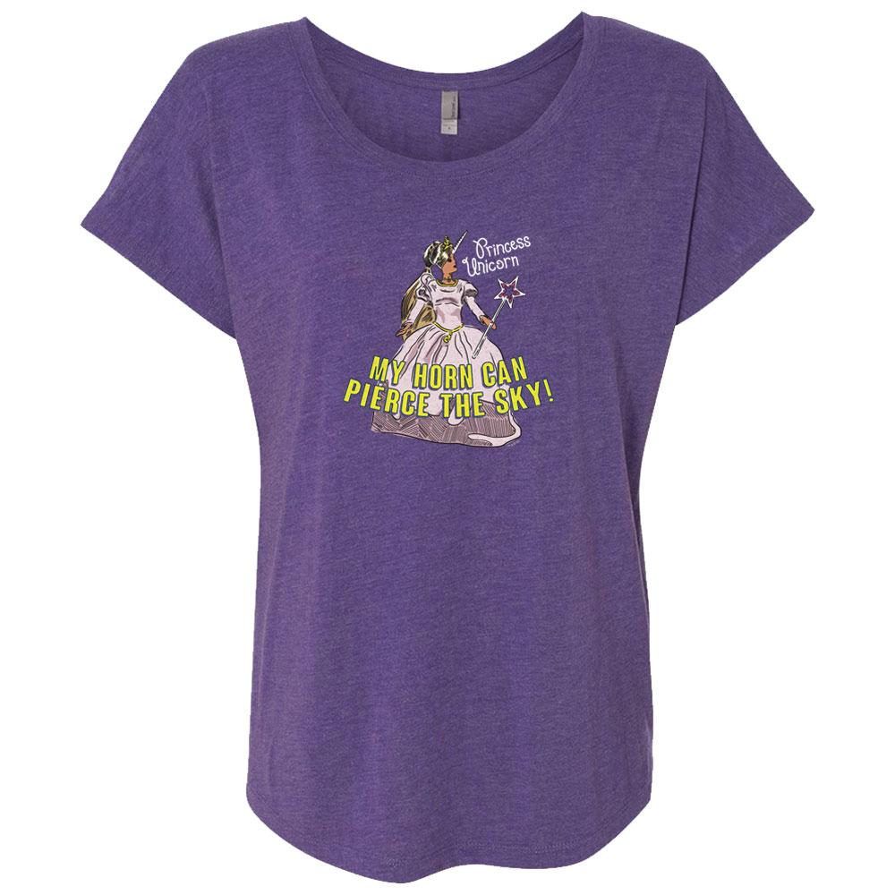 The Office Princess Unicorn Women's Tri-Blend Dolman T-Shirt