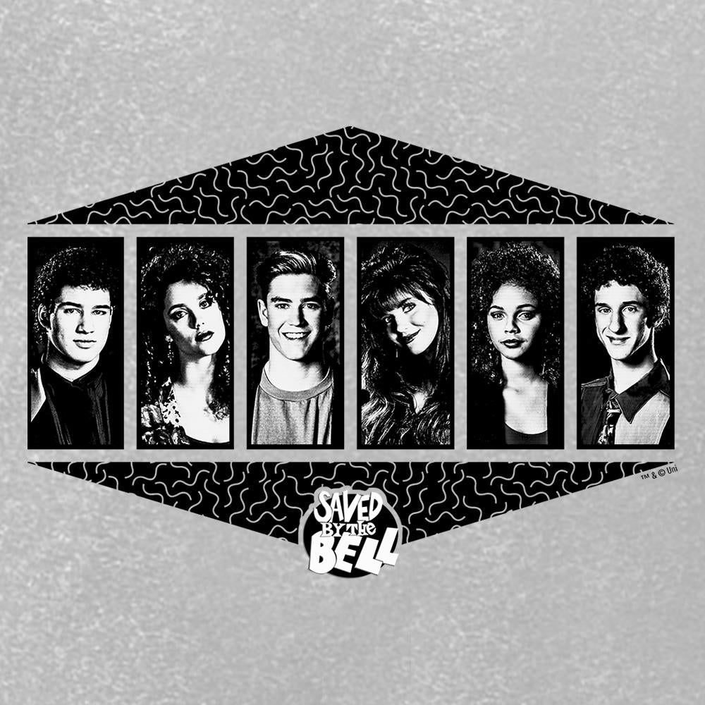 Saved By The Bell Black and White Cast Women's Relaxed Scoop Neck T-Shirt
