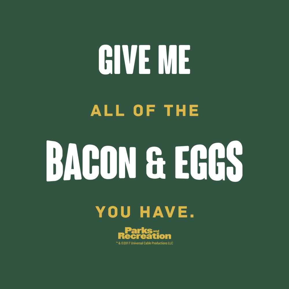 Parks and Recreation Bacon and Eggs Men's Long Sleeve T-Shirt
