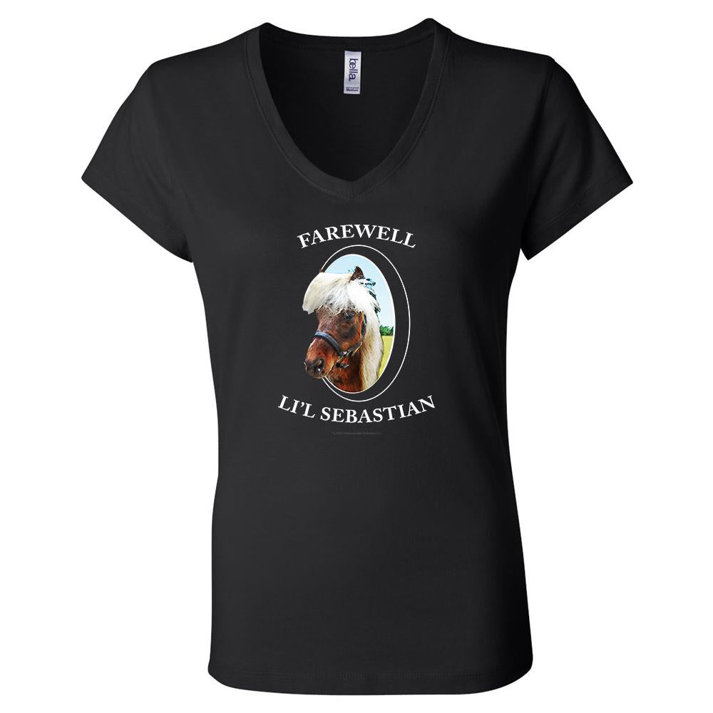 Parks and Recreation Farewell Li'l Sebastian Women's V-Neck T-Shirt