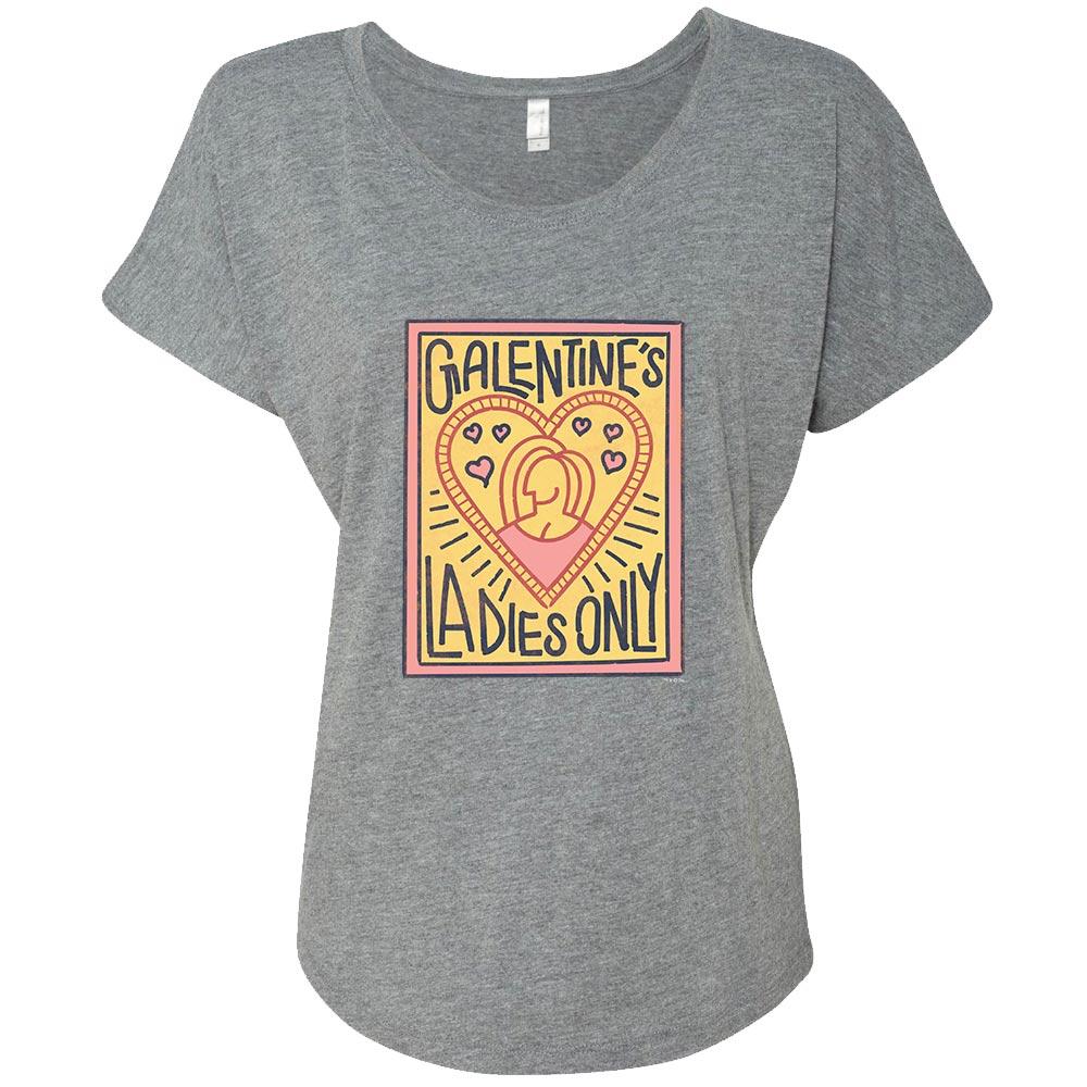 Parks and Recreation Galentine's Ladies Only Women's Tri-Blend T-Shirt