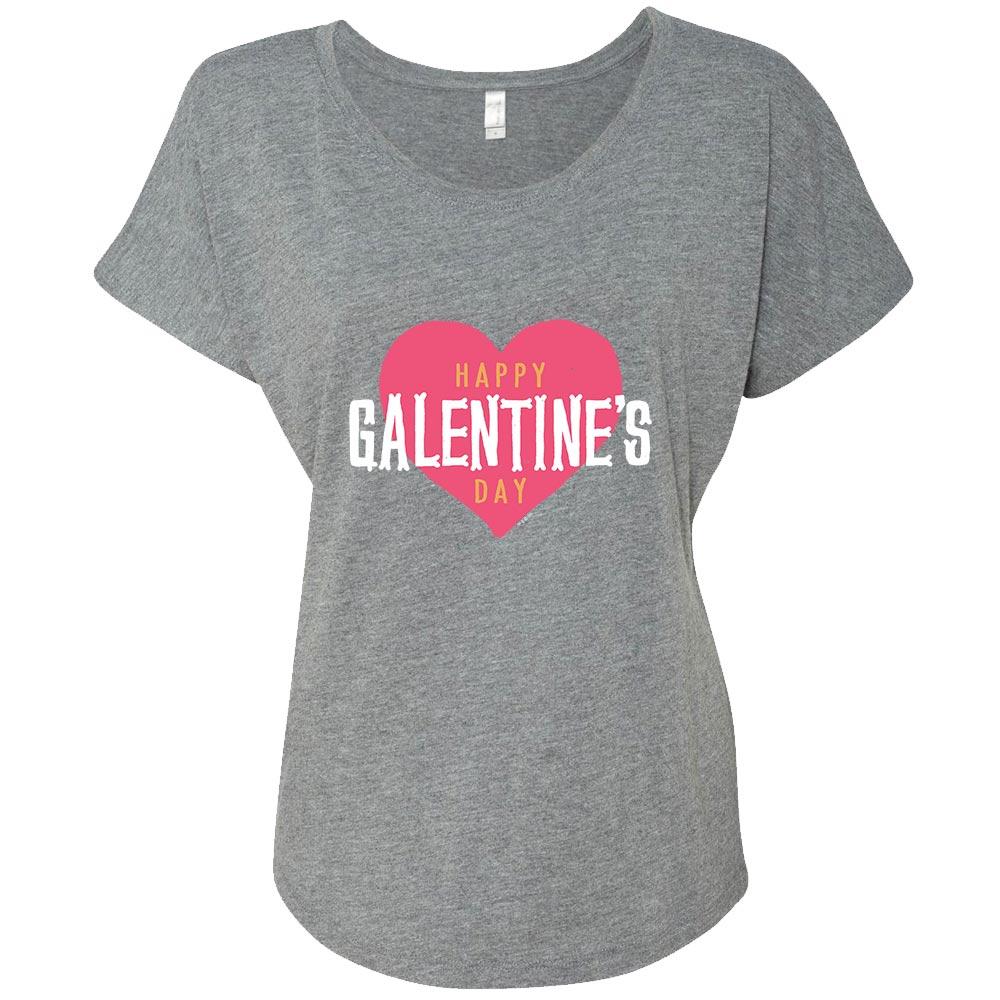 Parks and Recreation Happy Galentine's Day Women's Tri-Blend Dolman T-Shirt