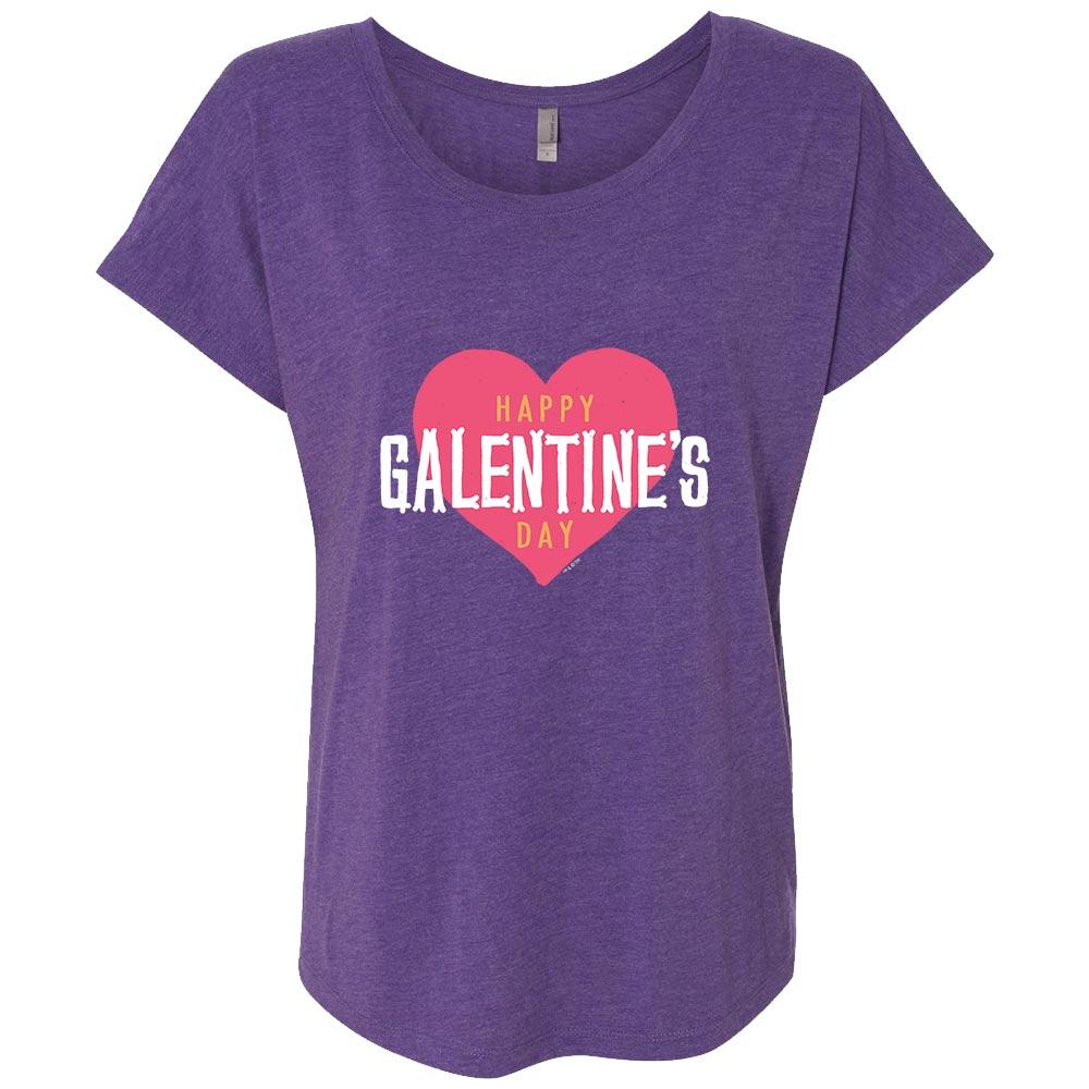Parks and Recreation Happy Galentine's Day Women's Tri-Blend Dolman T-Shirt