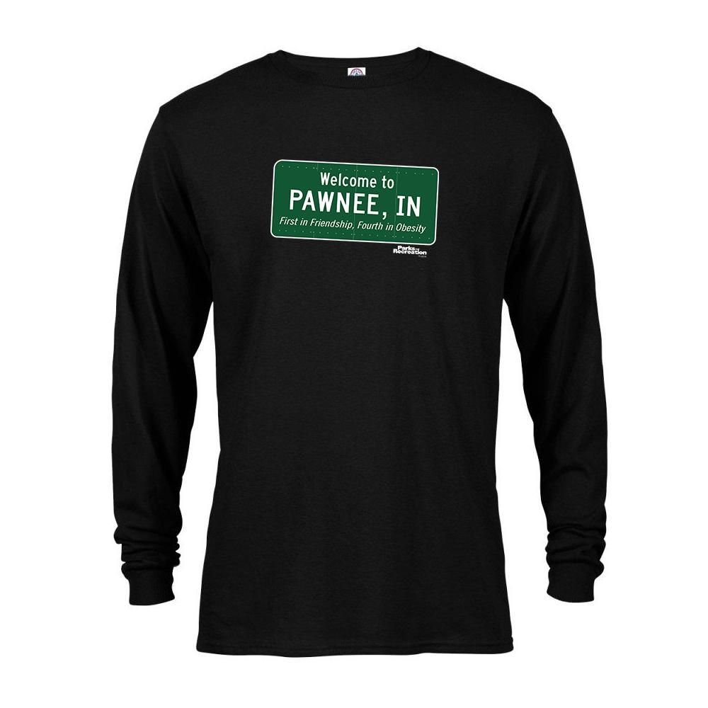 Parks and Recreation Pawnee Sign Long Sleeve T-Shirt