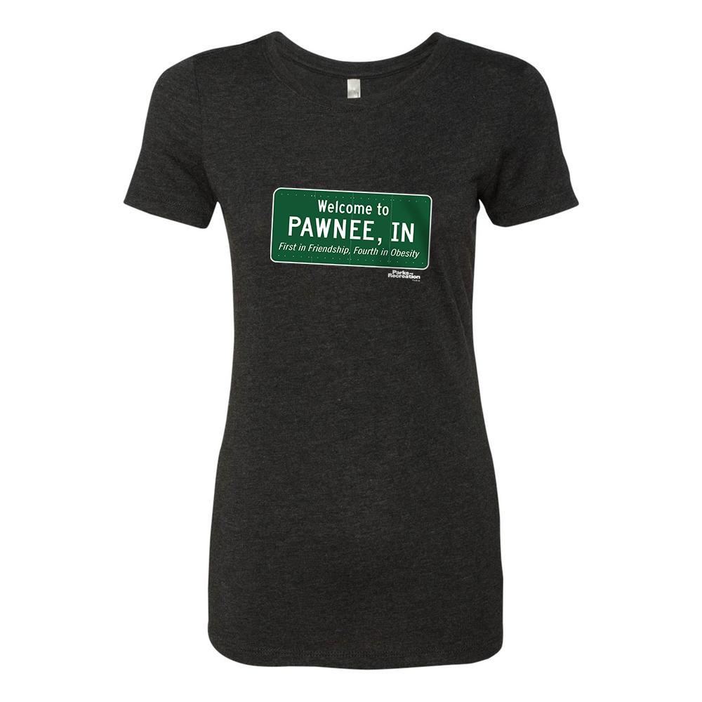 Parks and Recreation Pawnee Sign Women's Tri-Blend Short Sleeve T-Shirt