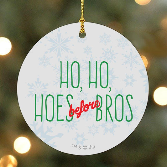 Parks and Recreation Ho  Ho  Hoes Before Bros Ornament