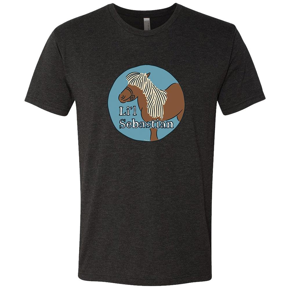 Parks and Recreation Li'l Sebastian Caricature Men's Tri-Blend Short Sleeve T-Shirt