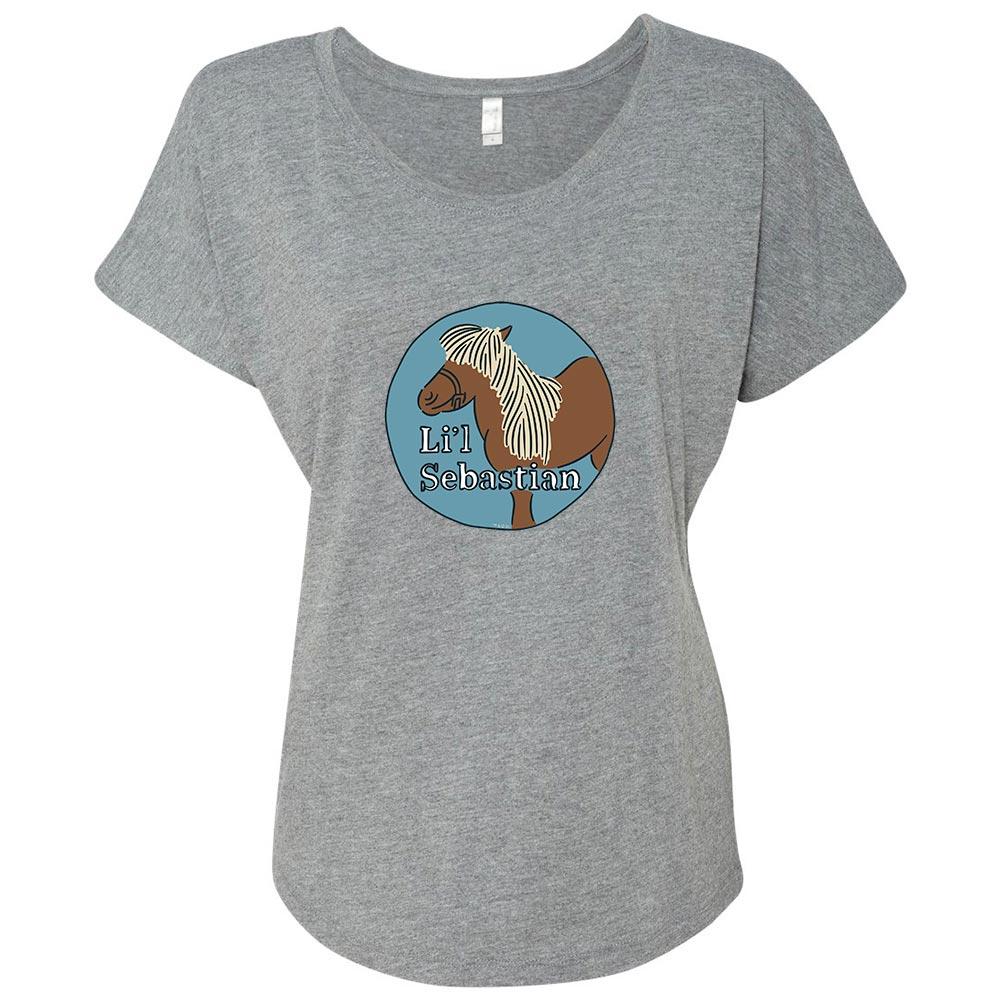 Parks and Recreation Li'l Sebastian Caricature Women's Tri-Blend Dolman T-Shirt